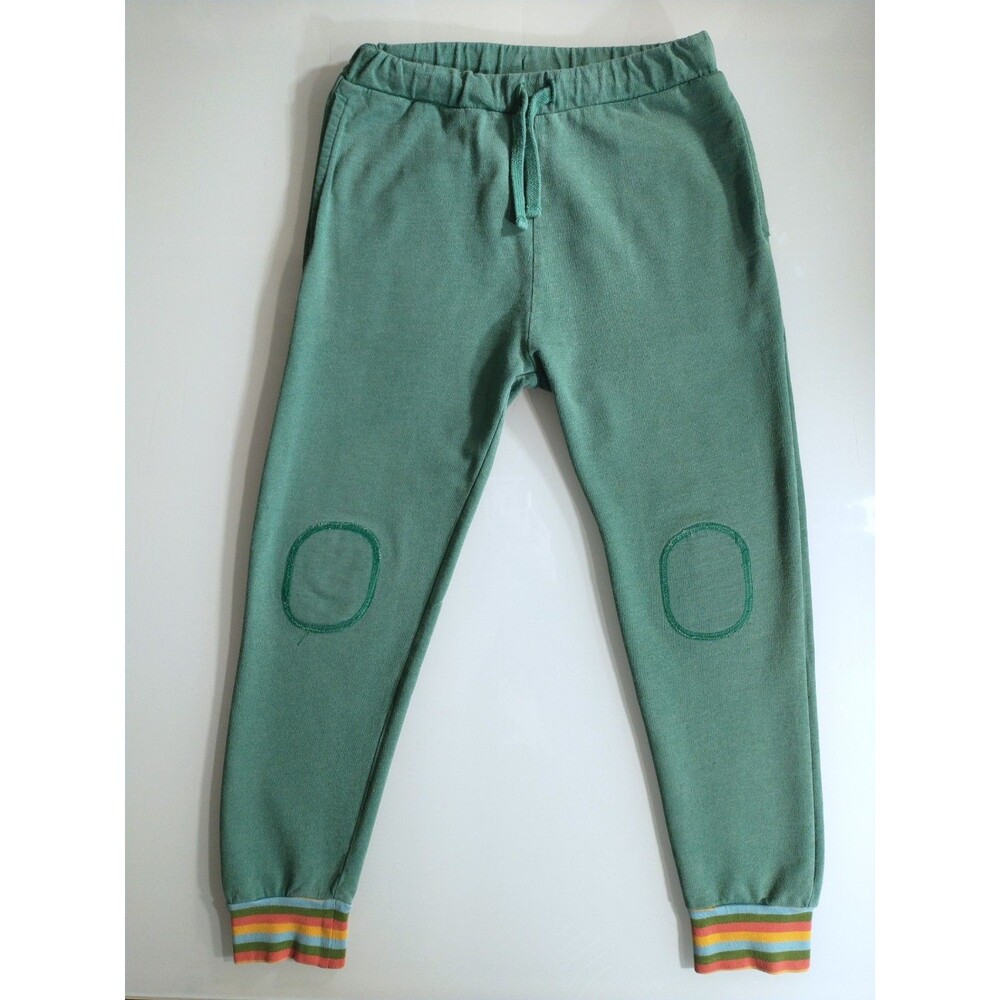 Little Green Radicals Pants 7-8Years 128cm Organic Interlock Cotton Teal Rainbow